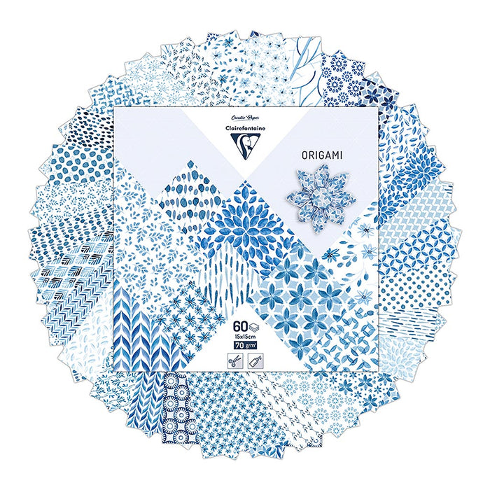 Clairefontaine Origami Paper Shibori, 15x15cm, 60 Sheets FPC95349C