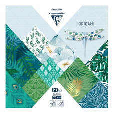 Clairefontaine Origami Paper Vegetal, 15x15cm, 60 Sheets FPC95354C