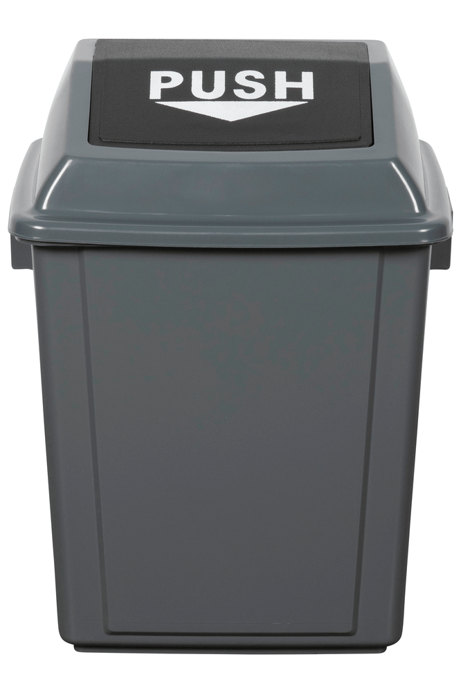 Spring Task Bins Cleanlink 25L Rubbish Bin with Spring Loaded Bullet Lid, Grey | Newest ...