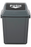 Cleanlink 25L Rubbish Bin with Spring Loaded Bullet Lid, Grey AO12054