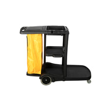 Cleanlink 3 Tier Janitor's Trolley, Black AO12082