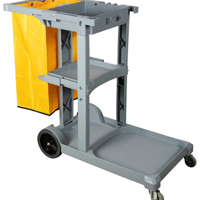 Cleanlink 3 Tier Janitor's Trolley, Grey AO12014