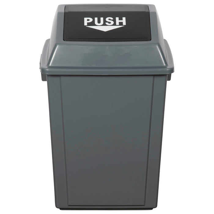 Cleanlink 40L Rubbish Bin with Spring Loaded Bullet Lid, Grey AO12055