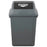 Cleanlink 40L Rubbish Bin with Spring Loaded Bullet Lid, Grey AO12055