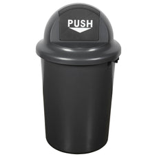 Cleanlink 60L Round Rubbish Bin with Lid, Grey AO12076