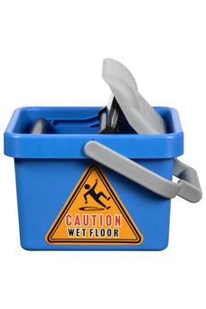 Cleanlink 9L Plastic Bucket with Wrangler, Blue AO12083