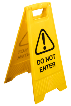 Cleanlink DO NOT ENTER Safety Sign, Yellow AO12161