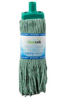 CleanLink Mop Head 400gm Green AO12042