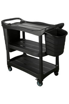 Cleanlink Utility Trolley with 2 Bucket, Black AO12019A