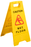 Cleanlink WET FLOOR Safety Sign, Yellow AO12050