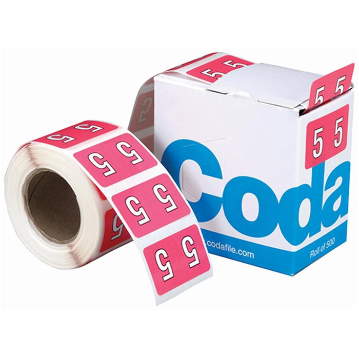 Codafile Numeric Labels - 5 (500 Labels) CX162525