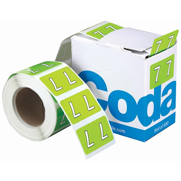 Codafile Numeric Labels - 7 (500 Labels) CX162527