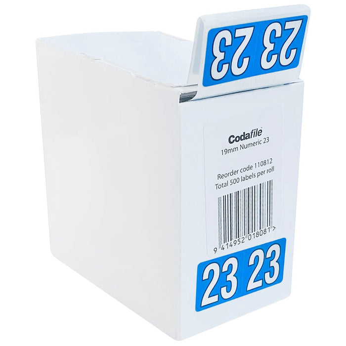 Codafile Year 2023 19mm Labels Roll x 500's CX110812
