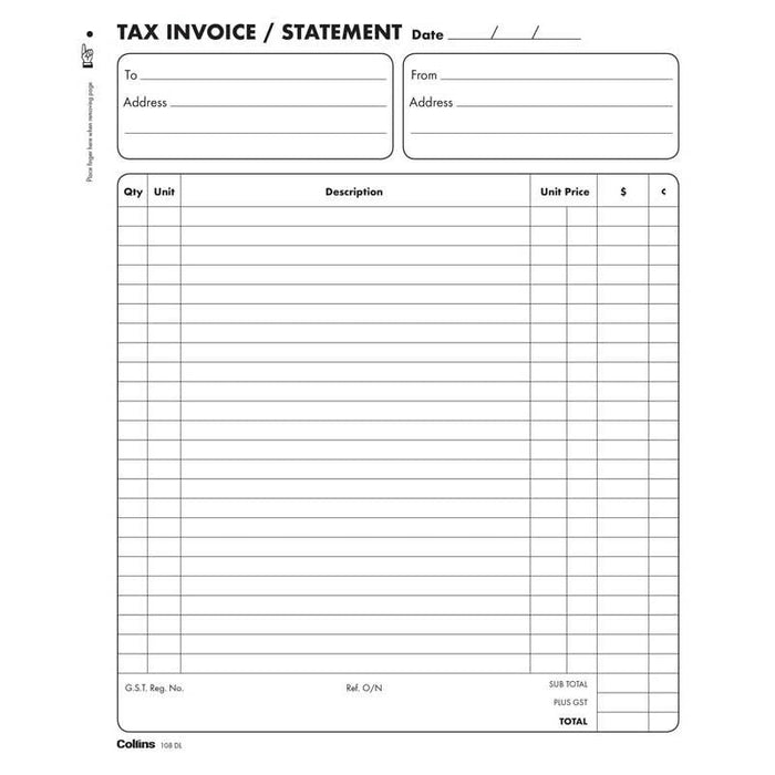 Collins 108DL Invoice Book | Business Books — Discount Office