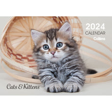 Collins 2024 Rosebank Wall Calendar A4 Cats & Kittens CX11294613
