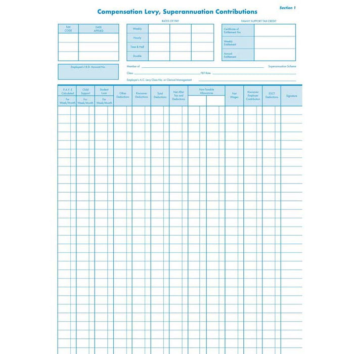 Collins A4 P9-77 Wage / PAYE Record Book CX120304