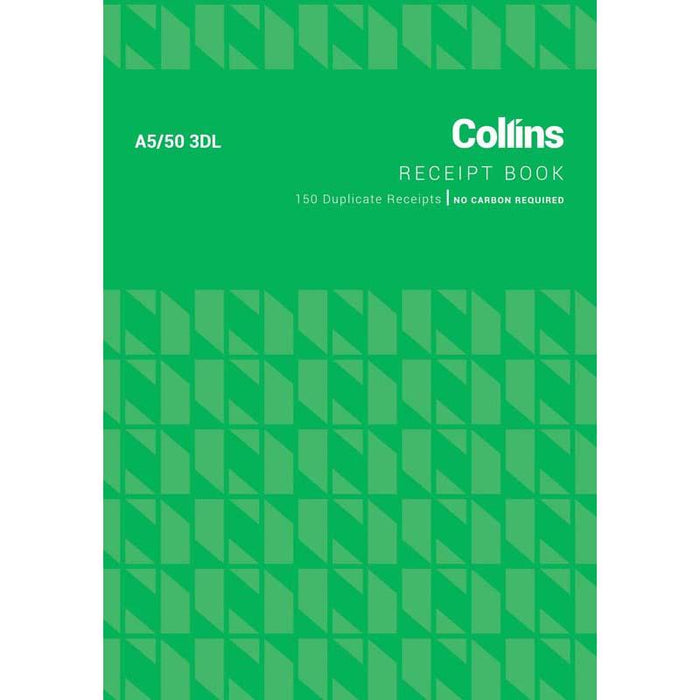 Collins A5/50 3DL Receipt Book CX120264