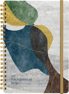 Collins A5 Undated Journal, Hard Cover, Contemporary Art, Assorted Covers, Wiro Bound, 148mm x 210mm CX11968317