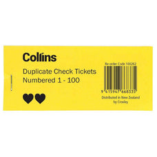 Collins Check Tickets Book CX100262