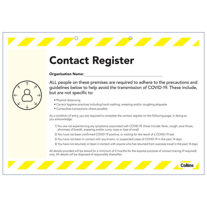 Collins Contact Register Pad CX110270