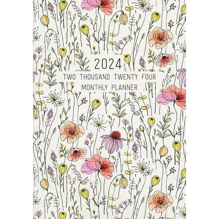 Collins Diary A5 Monthly Planner Wildflowers CX11307982