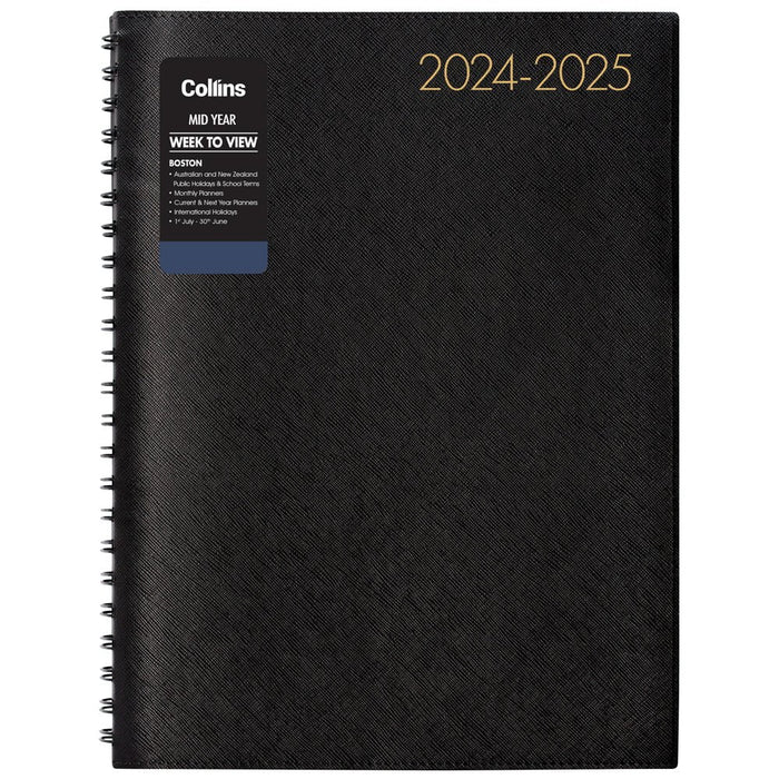 Collins Diary Mid Year Boston A43 Week To View 2024/2025 CX441340