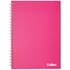 Collins Notebook Wiro A4 Blossom Pink Side Opening 7mm Ruled 100 Leaf CX120477