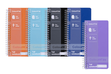 ColourHide 79mm x 164mm Tall Notebook, Pack of 5 AO1716399M