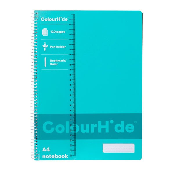 ColourHide A4 Aqua Polypropylene Cover Notebook 120 Pages x Pack of 10 AO1719432J