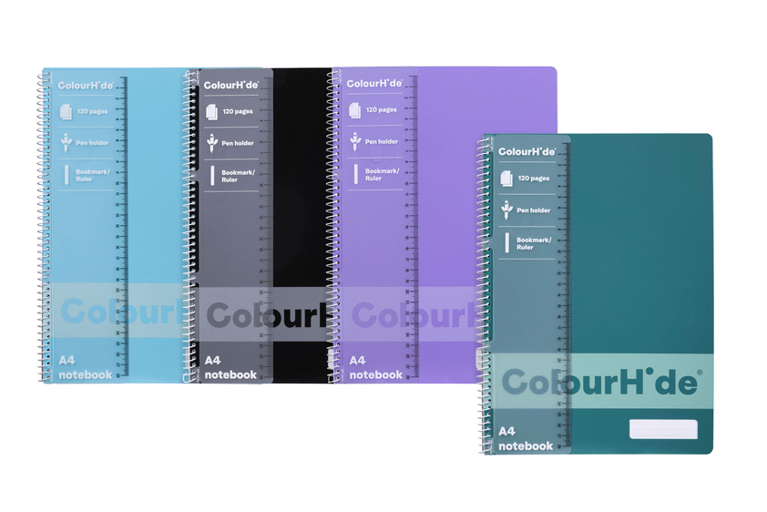 ColourHide A4 Notebook, Pack of 4 | Colourhide — Discount Office