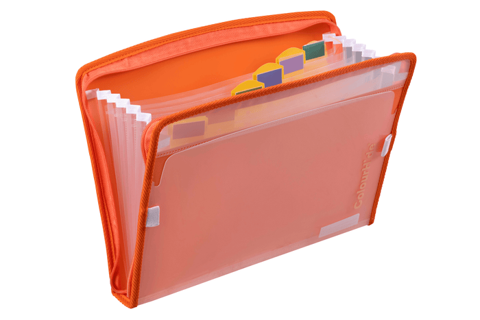 ColourHide A4 Zip-It Expanding File, Tangerine AO9026018M