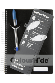 Colourhide A5 Polypropylene Cover 2 Subject Book 300 Pages x 5's pack AO1717302J