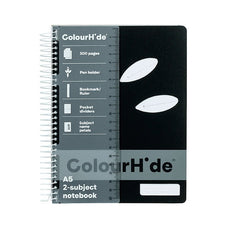Colourhide A5 Polypropylene Cover 2 Subject Book 300 Pages x 5's pack AO1717302J