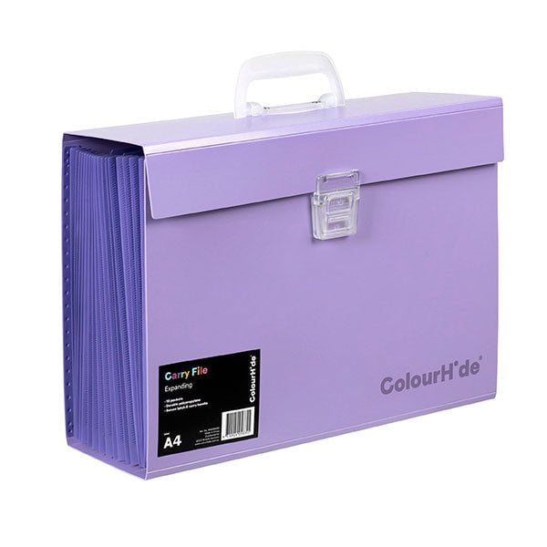 ColourHide Polyprop Expanding Carry File, Purple AO90023019J