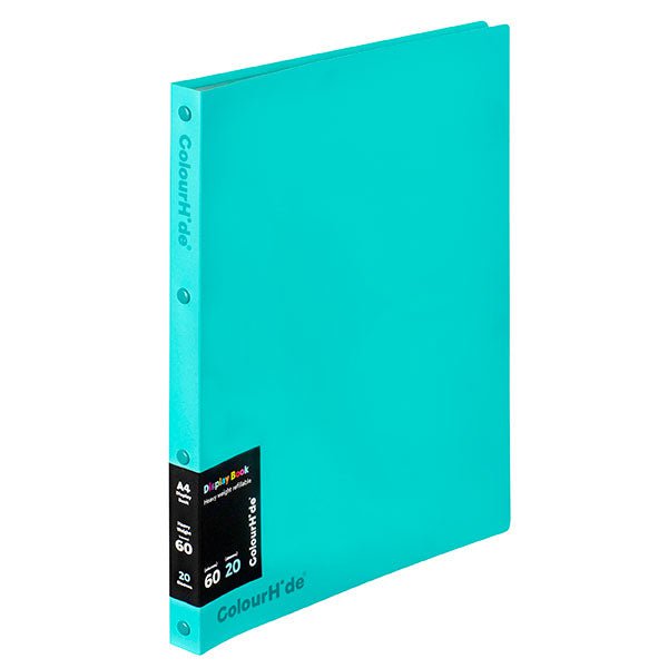 Colourhide Refillable Display Book 20 Pockets Aqua AO2002832J