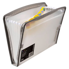 ColourHide Zip It A4 Expanding File, Clear AO9026012M