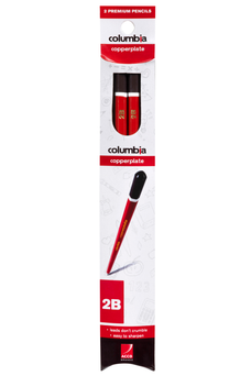 Columbia Copperplate Lead Pencil Hexagonal 2B Pack of 2 AO61700C2B