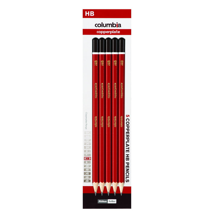 Columbia Copperplate Lead Pencil Hexagonal HB Pack of 5 AO61700CHB5-DO