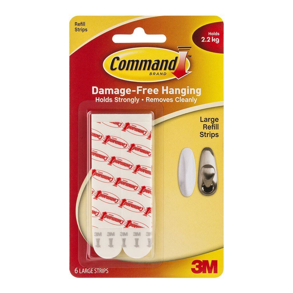 Command 3M Large Refill Strips x 6's Pack (17023P) | Adhesives, Tapes ...