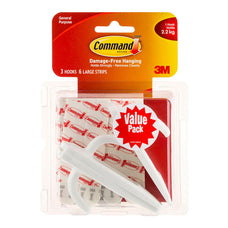 Command 3M Large Utility Hook x 3's Pack FP10326