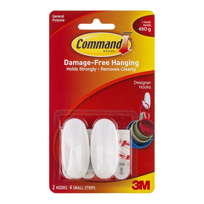 Command 3M Small Designer Hook x 2's Pack FP10336