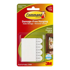 Command 3M Small Picture Hanging Strips x 4's Pack (17202) FP10361