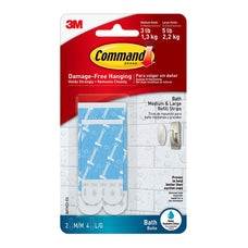 Command Bathroom Refill Strips BATH-22ES Medium Large, Pack of 6 FP11172
