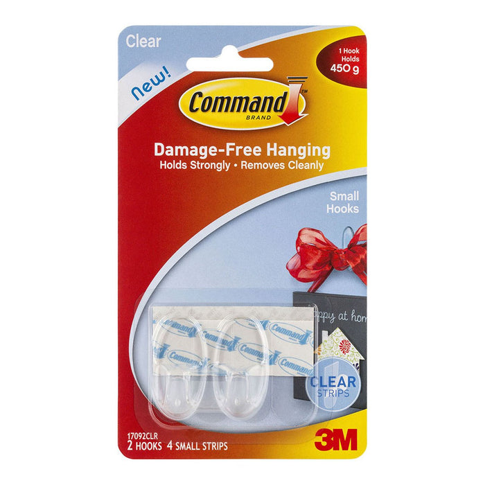 Command Hook 17092CLR Small Clear, Pack of 2 FP10338