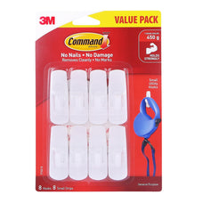 Command Hook 17102-8 Small White, Value Pack of 8 FP11345