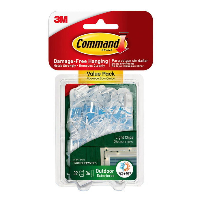 Command Outdoor Light Clips 17017CLRAWVPES Clear, Pack of 32 FP10285