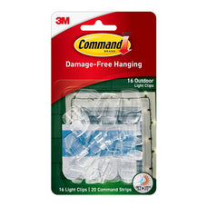 Command Outdoor Light Clips, Clear, Pack of 16 (17017CLR-AWES) FP11181
