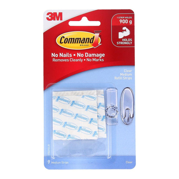 Command Refill Strips 17021CLR Medium Clear, Pack of 9 FP10370