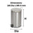 Compass 12L Round Stainless Steel Pedal Bin WE769912