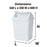 Compass 38L Rectangular Plastic Swing Top Bin White WE7640302